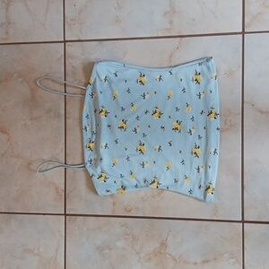 Blue crop top